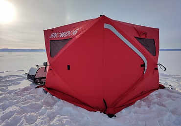 На Волге тестировали палатку Snowdog Cube