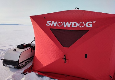 На Волге тестировали палатку Snowdog Cube